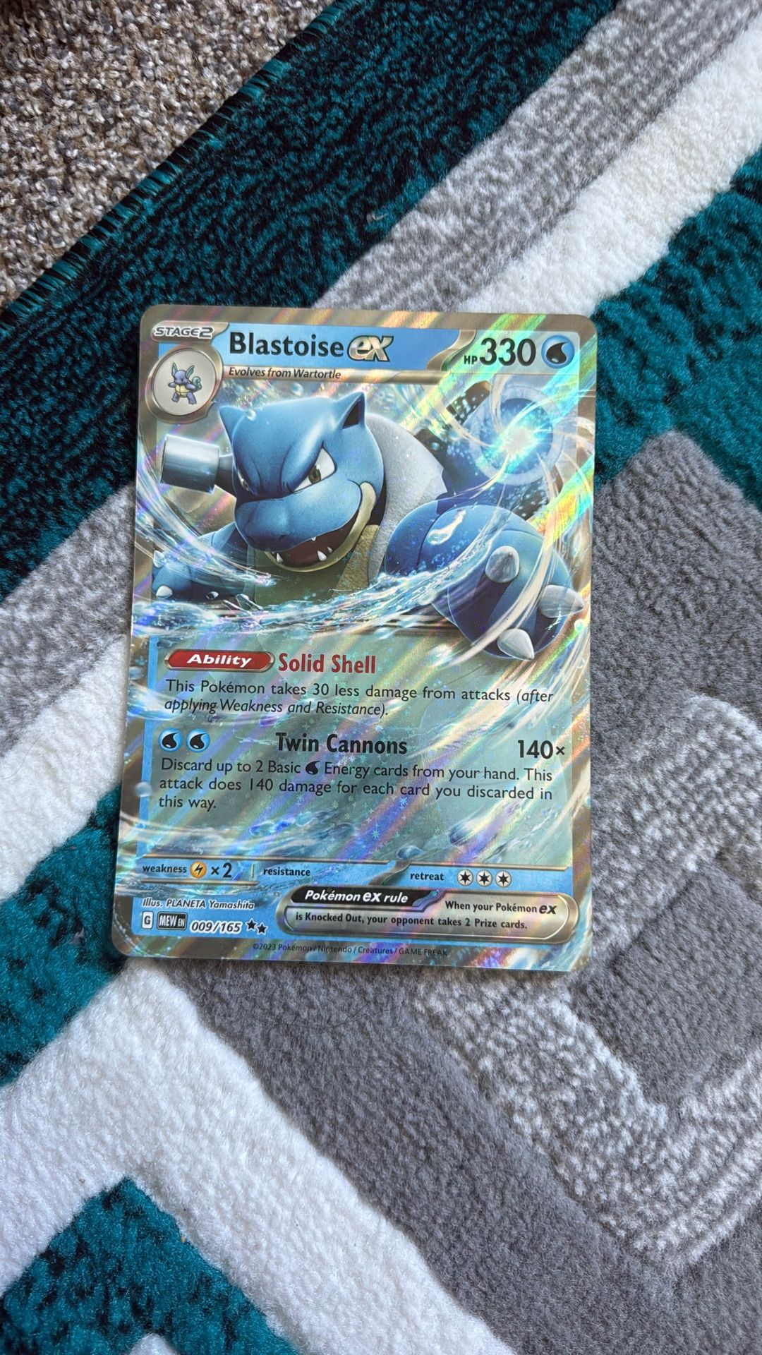 Blastoise ex Big Pokémon Card