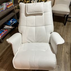 Modern White Recliner