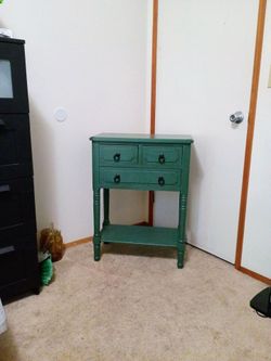 Teal Side Table