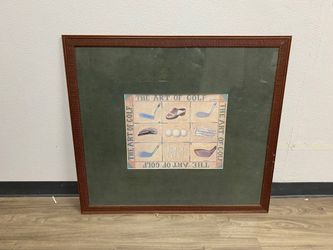 Large Framed Golf Wall Art Print