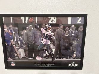 Philadelphia Eagles “Miracle at the New Meadowlands” Framed Photo – Excellent Condition