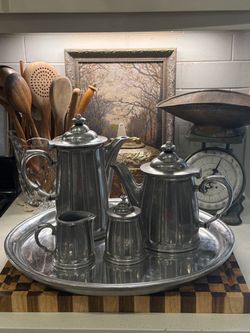Wilton Armetale Tiburon Tea Set with Tray