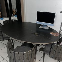 Modern Oval Dining Table (4seats) Only 185$
