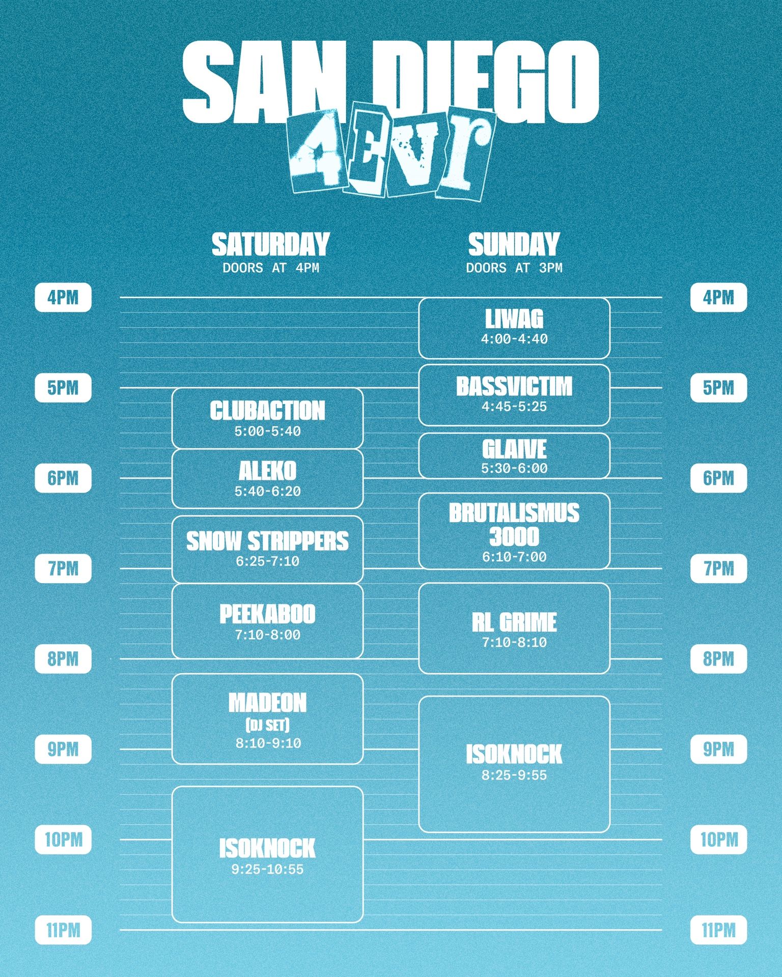 ISOXO KNOCK2 MADEON SATURDAY TICKET SAN DIEGO