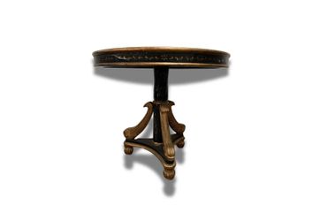 NY: Antique Regency Mache pedestal table
