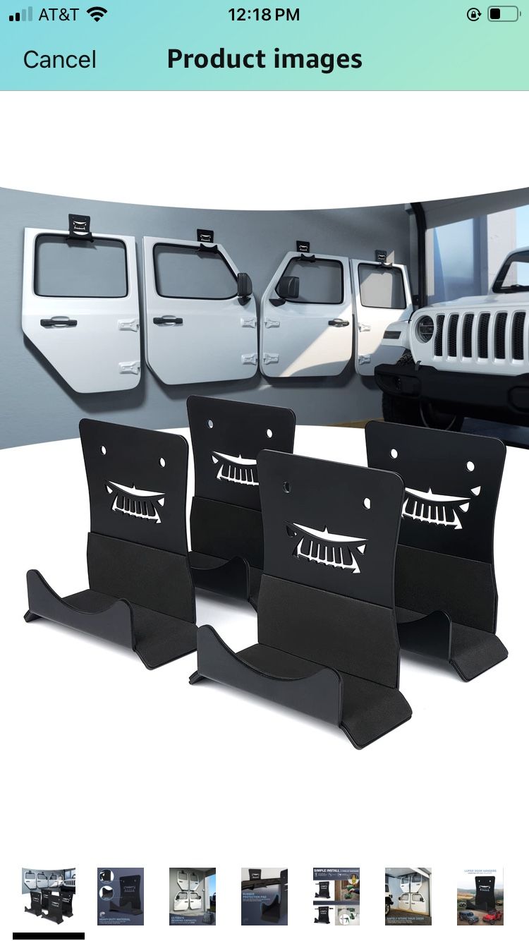 Storage Door Hangers Compatible with 1(contact info removed) Jeep Wrangler