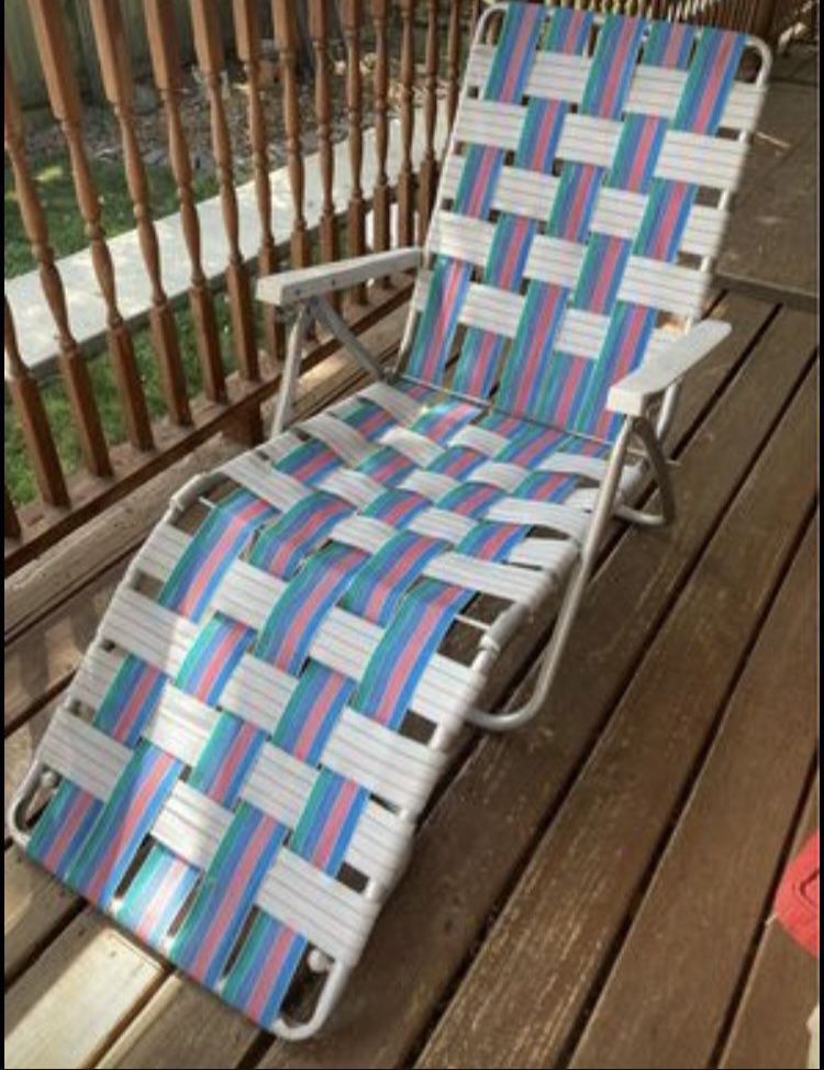 Vintage MCM Aluminum Outdoor Lounge Chair-Lawn Chair 