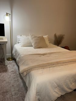 Queen Foldable Metal Platform Bed Frame - No Box Spring Needed