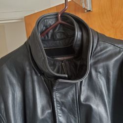 2xl Leather trenchcoat