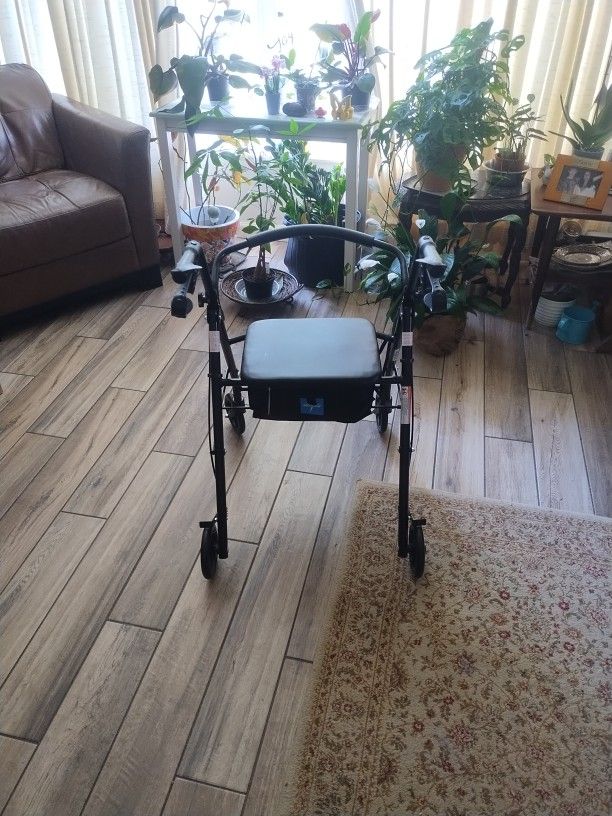 Walker With Seat And Brakes
