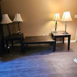3 Pcs Table and 4 Lamps. 