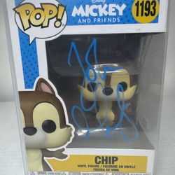JOHN MULANEY signed (CHIP & DALE) Mickey #1193 Disney Funko Pop PSA/DNA