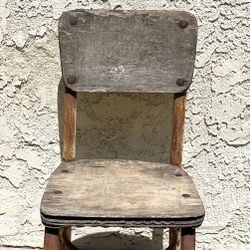Vintage Kids Wooden School Chair 