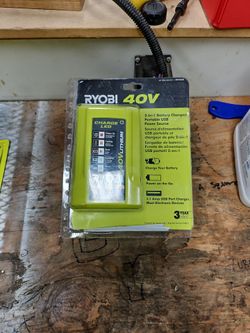 Ryobi 2-1 Battery Charger/ Portable USB Power Source
