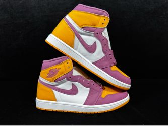 Air Jordan Retro 1 HIGH OG Brotherhood White Yellow Purple Size 10 Mens