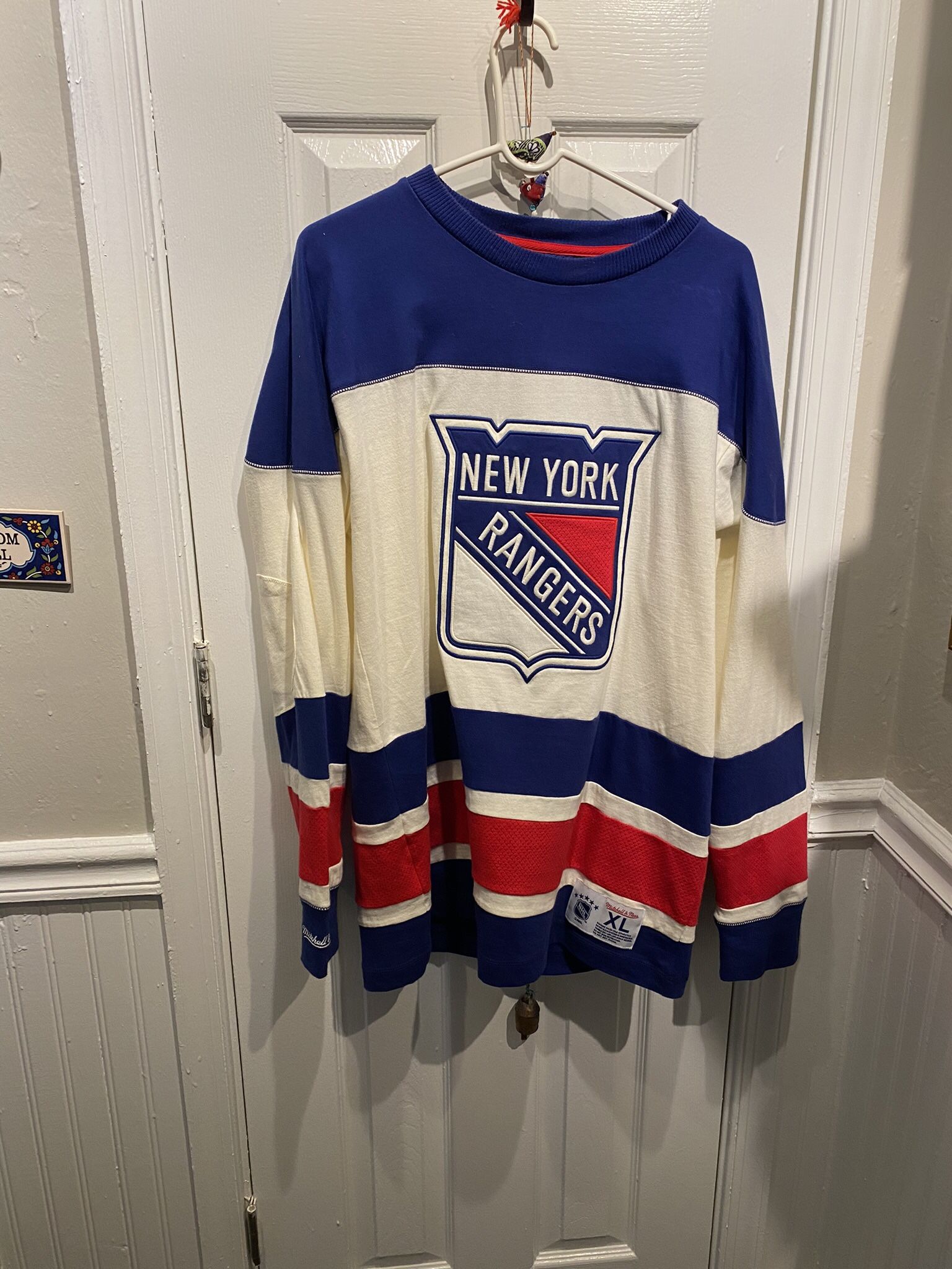 Mens Hockey Size XL Vintage Mitchell and Ness New York Rangers Jersey