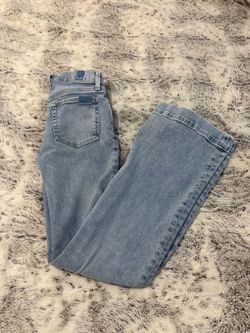 7 For All Mankind Light Wash Flare Jeans – Size 23
