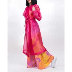Pink Ecstasy Oversize Transparent Coat, new, sizes M, L