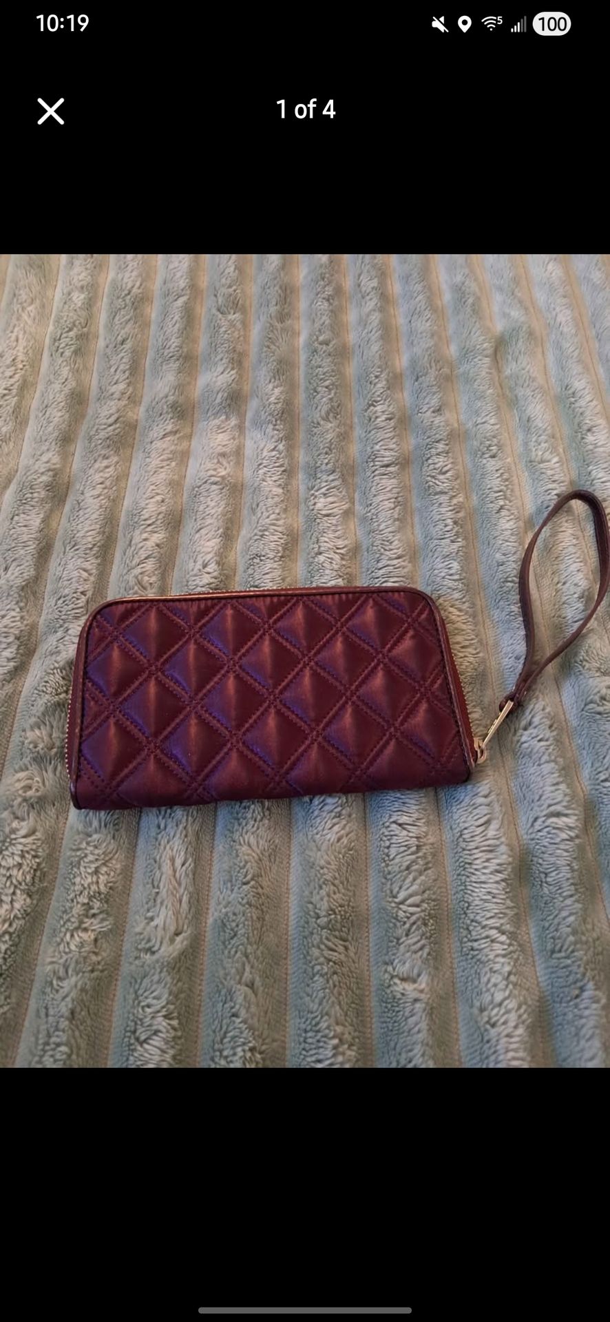 Marc Jacobs Purple Quilted Wallet Wristlet – Excellent Condition