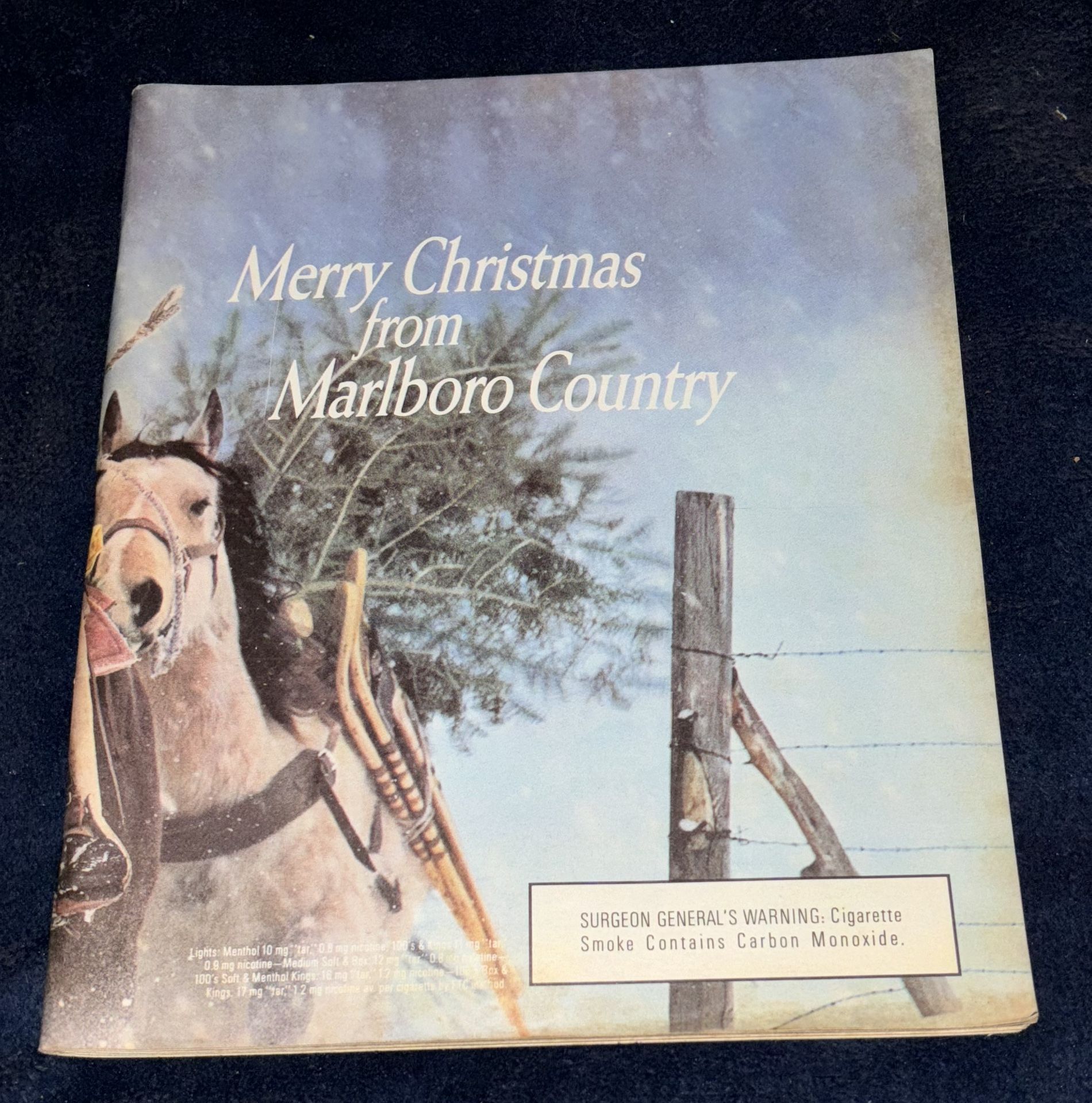 Vintage “Merry Christmas From Marlboro Endpaper Magazine”