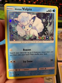 Alolan vulpix card Toys R us Exc.