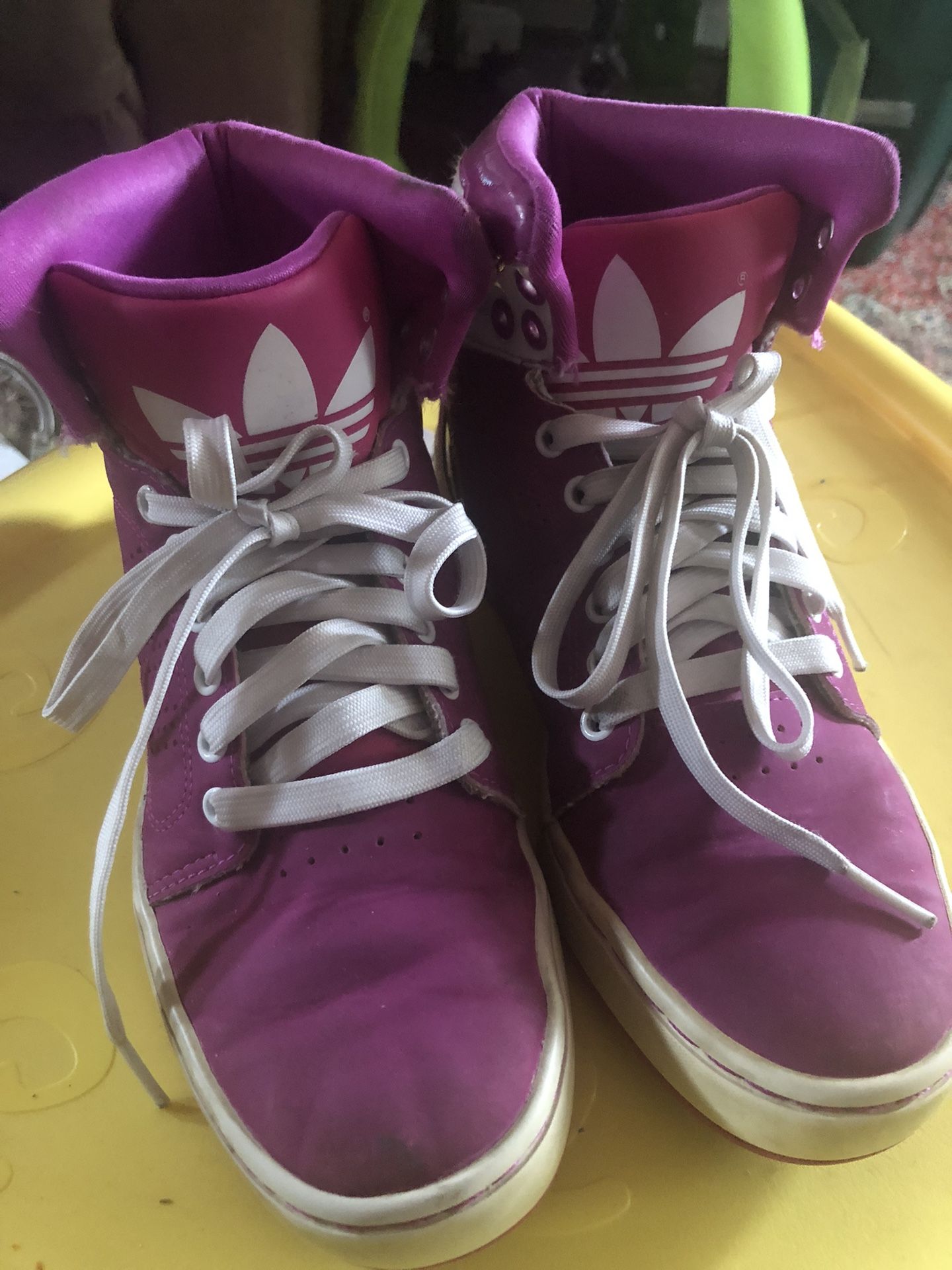 ADIDAS Ortholite Girls fushia And White Size 2.5Y