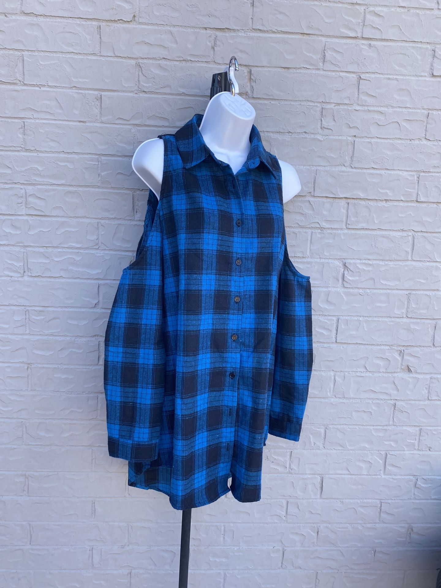 Open Shoulders Long Blouse