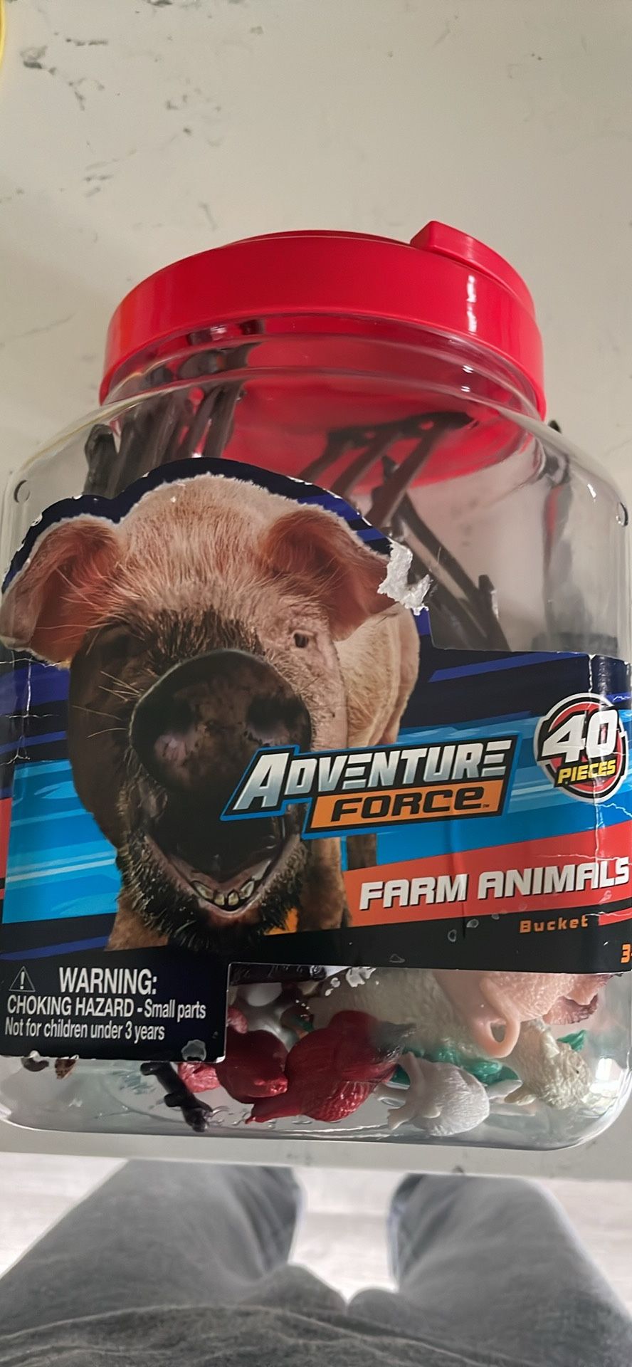 Farm animals with fence and trees