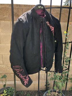 Joe Rocket Womens Motorcycle Jacket Medium Black Pink