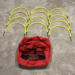CHAMPION SPORTS SOCCER TRAINING PASSING ARC SET OF 12 WITH CARRY BAG  