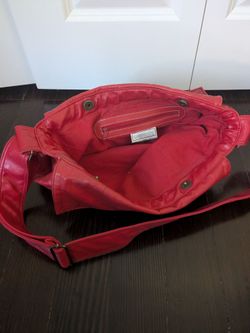 Capezio red leather shoulder bag