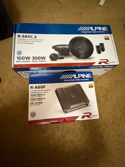 Alpine R-Series Speaker + Amp Setup — R-S65C.2 + R-A60F