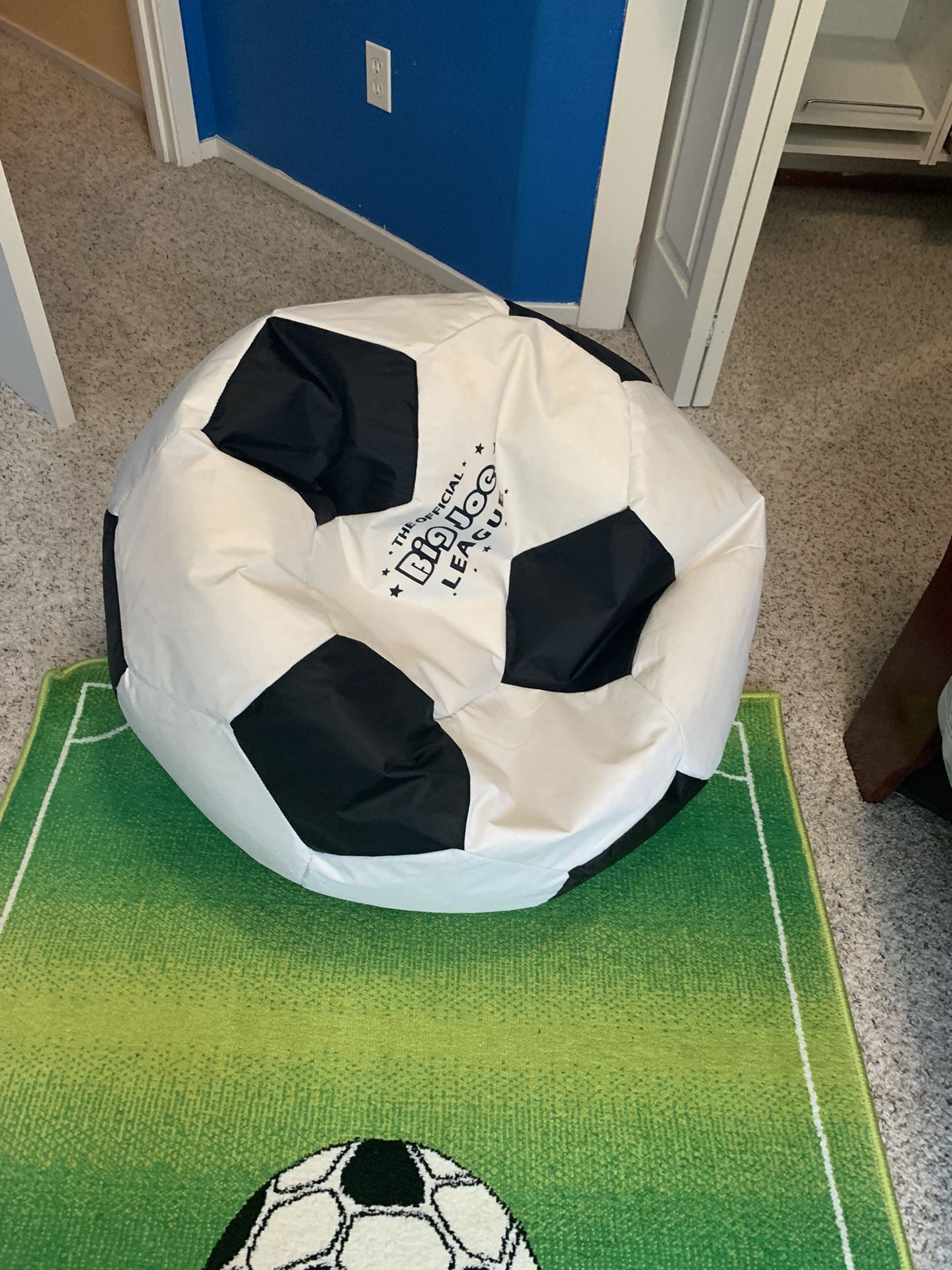 Soccer Bean Bag Chair And Rug