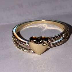 14k Gold Plated Promise  Ring (Size 6)