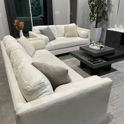 White Couches And Pillows 