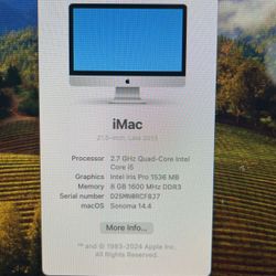 iMac 21.5 Inch in excellent condition.