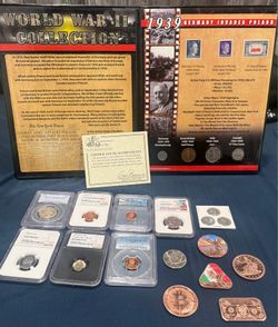 Gold, Silver, Cooper, Libertad lot World War Coins