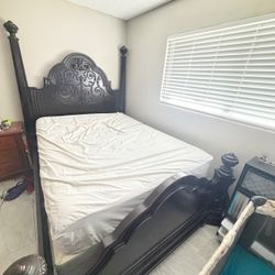 Queen frame and mattress