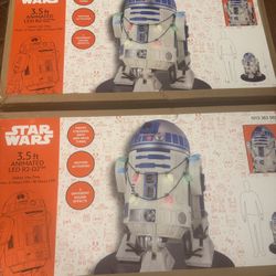 NEW! Star Wars 3.5ft Animated LED R2D2