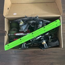 Old Skateboarding Trucks And Wheels