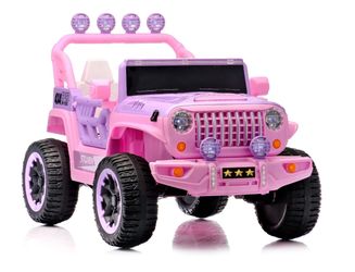 Electric Car With parent Remote Control, 2 Seater Ride On Toy, Colorful LED Lights, Adjustable Speed, USB & MP3  - Pink 46.85"W × 31.5"D × 32.28"H - 5