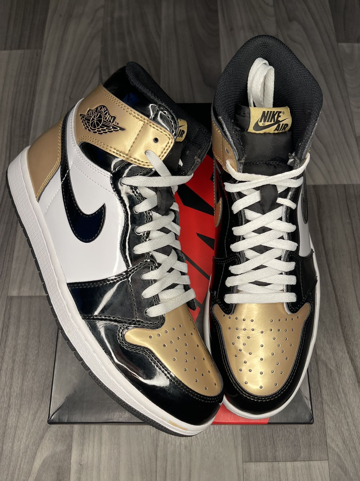Gold Toe Jordan 1s