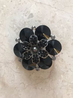 Black and Stunning Brooch