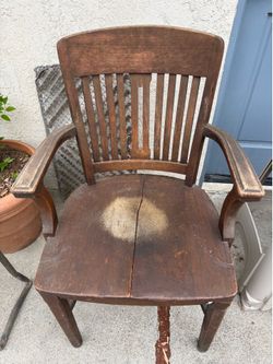 Antique Library Wood Chair