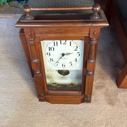 Mohagony Solid Wood Walk Clock Excellent Working Conditions. 