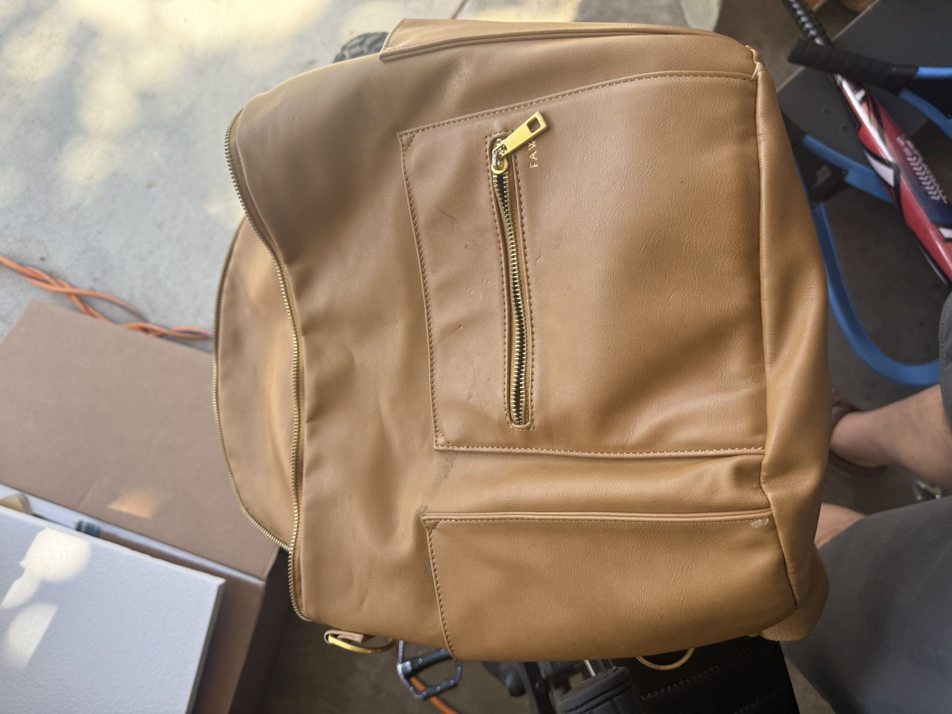 Fawn Diaper Bag Leather Tan