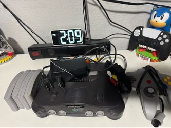 Nintendo 64 with games