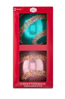 Holiday Time Shatterproof Christmas Ornaments 2-Pack
