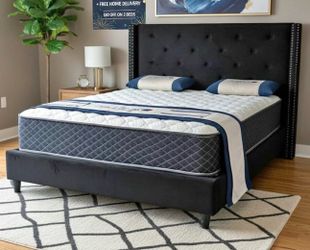 NEW QUEEN AND KING SIZE BED WITH MATTRESS INCLUDING FREE DELIVERY PAY UPON ARRIVAL