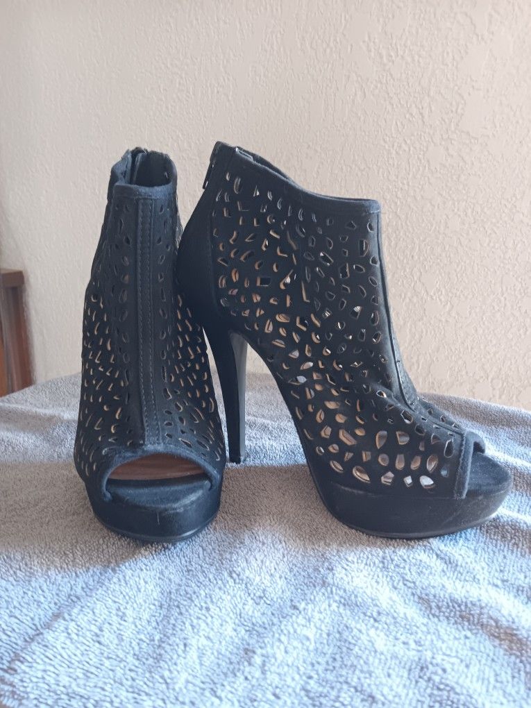 Black Heeled Booties
